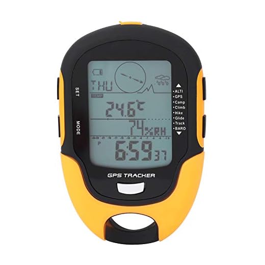 Ayayu Multifunction Digital Altimeter, Waterproof Handheld GPS Navigator Tracker with Mini Torch, Electronic Barometer Thermometer Compass for Camp Climb Hike