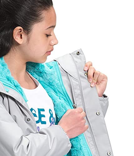 Image of The North Face Girls' Reversible Mossbud Swirl Jacket, Transantarctic Blue, XXS