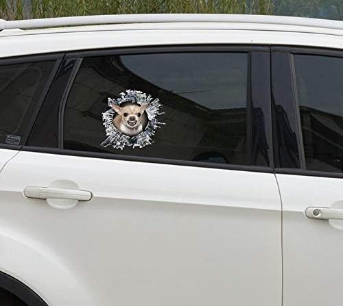 Miniatura 2 de Calcomanía de Chihuahua Growling, calcomanía de vinilo para automóvil, camiones, paredes, nevera, inodoro y más, 6 pulgadas