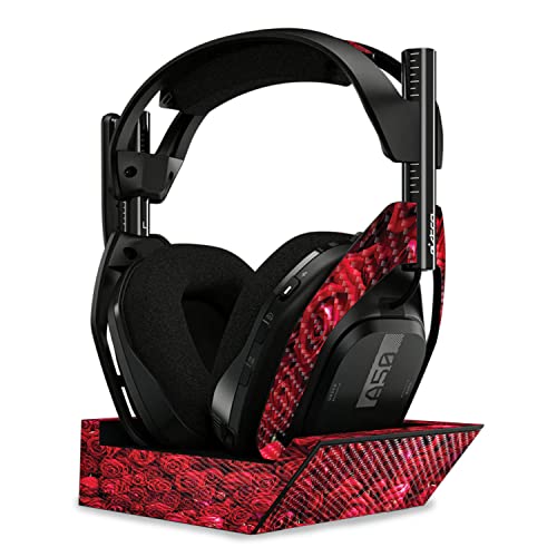 Image of MightySkins Carbon Fiber Skin Compatible With Astro A50 Wireless Headphones + Base Station (Gen 4) - Too Many Roses | Protective, Durable Textured Carbon Fiber Finish | Easy To Apply | Made in the USA