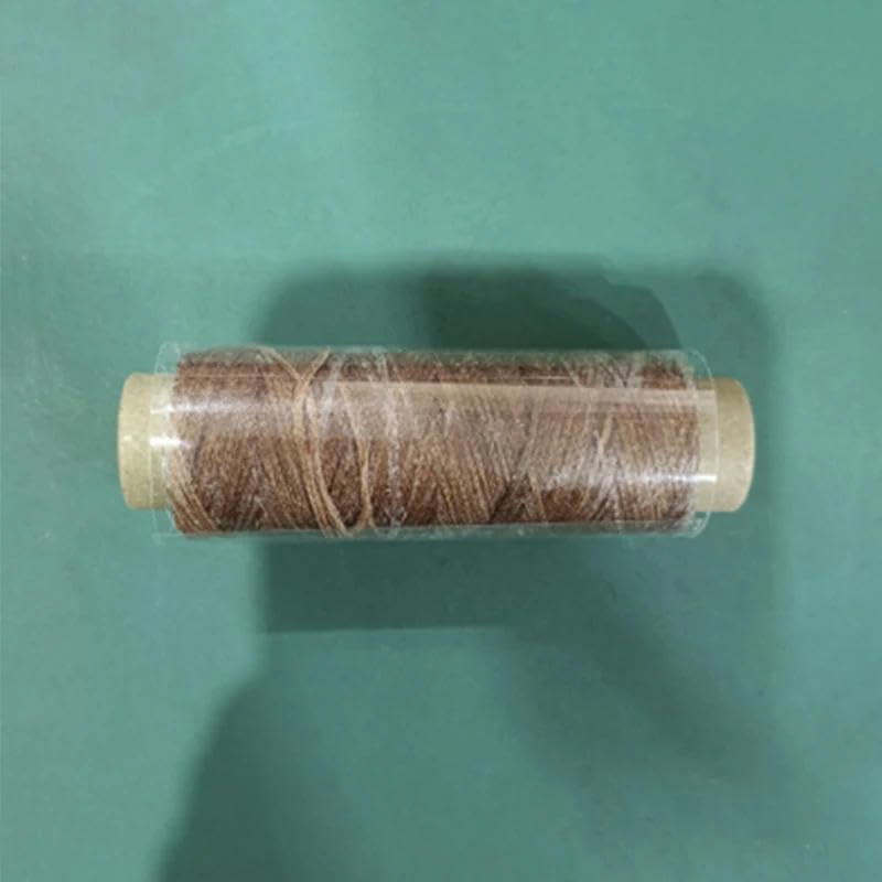 LYVQZPWLRfilo di Cucire Flessibile di Alto Livello 50 m/Rotolo di Filo Cerato in Pelle 150D 1 mm, Strumento for lavori Artigianali Fai da Te, Cucitura a Mano, Filo da Cucito(Coffee)
