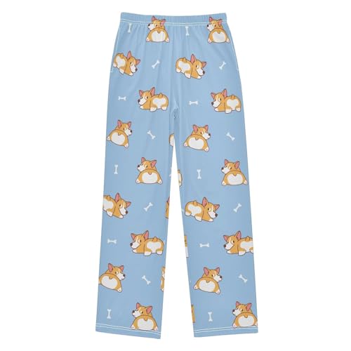 Cute Welsh Corgi Dog Butt Boys Pants for Kids Jogger Pants with Pockets S-XL