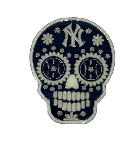 Pro Specialties Group MLB Sugar Skull Team Grande Logo Lapel Pin, One Size, Team Colors (New York Yankees)