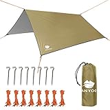 Anyoo Ripstop Rain Tarp Beach Tent Hamaca Fly Sunshade Ligero Impermeable Shelter para Acampar Senderismo Backpacking