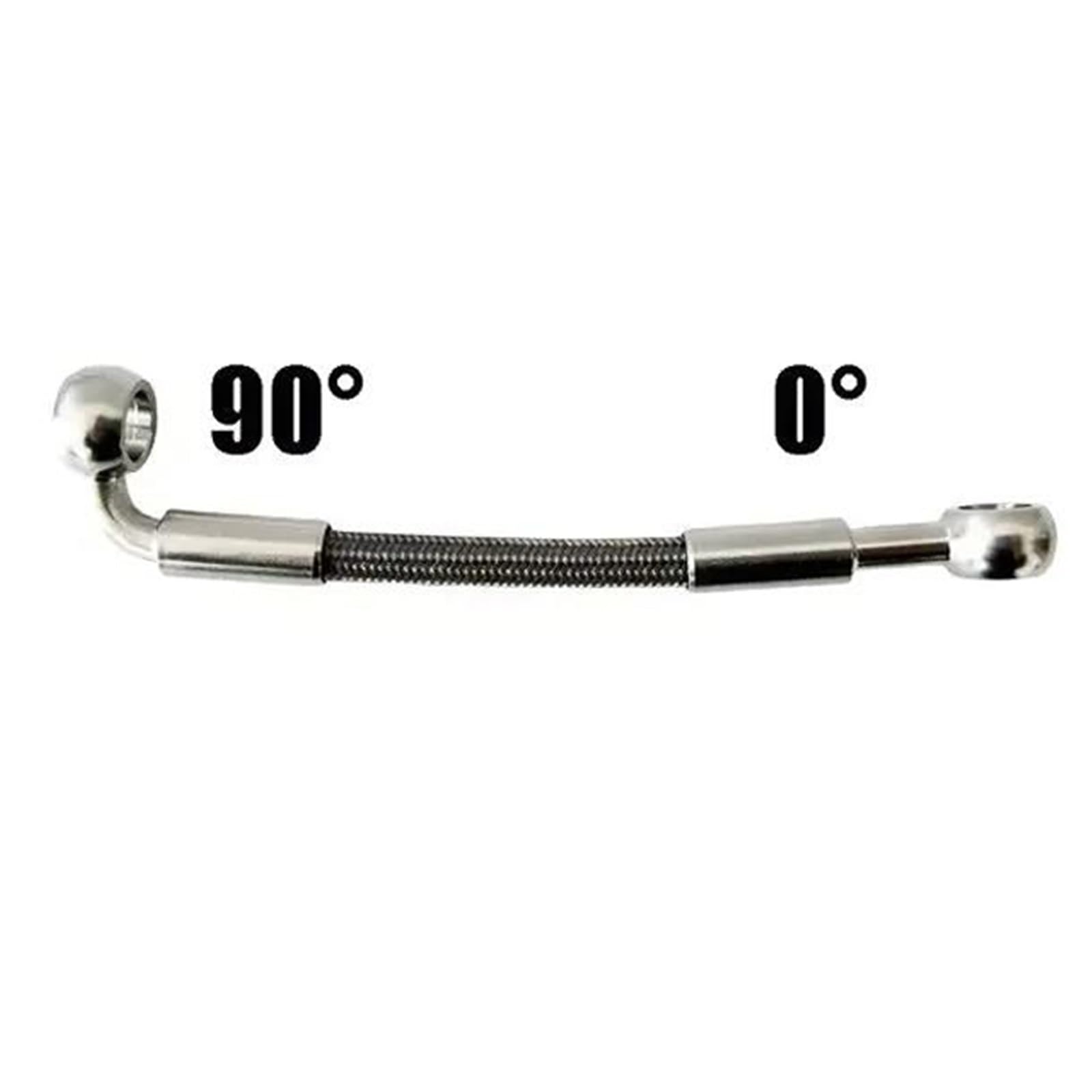 Tubo flessibile dell'olio Tubo Flessibile Dell'olio Per Frizione Freno Anteriore E Posteriore Rinforzato In Acciaio Inossidabile M10 0°-90° Per Motociclette(220cm)