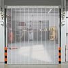 Plastic Strip Door Curtain Kit, W71 X H83, 0.08 Thickness PVC Freezer Door Curtain, Commercial Coolers & Warehouse Doors Insulated Curtains, Clear