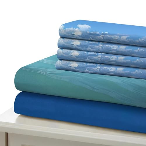 Housse de couette plage 3D en microfibre douce pour lit simple enfant - 7