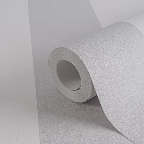 A.S. Création Vliestapete Memory Tapete mit Blockstreifen 10,05 m x 0,53 m creme grau weiß Made in Germany 329902 32990-2