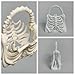 3D Printed Skull Bone Bag, Skull Handbag, Bone Bag Halloween Decor, Fashionable Gothic Halloween Skull Shoulder Bag(Large)