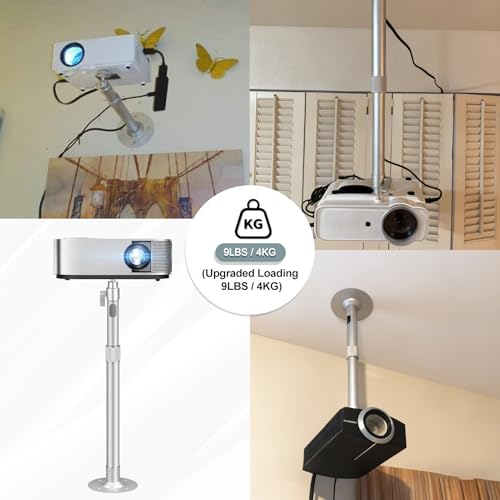 Support de projecteur argenté haut de gamme design réglable 360° - 7