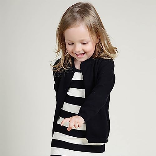 Girls Crewneck Cardigan Sweater Knit Button Dowm Long Sleeve Jacket Coat Soft Solid Color Tops Fall Winter Outwear3