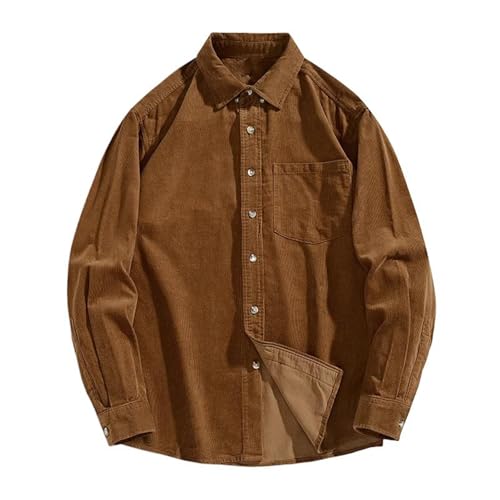 Chemise homme velours côtelé manches longues veste surchemise casual ample