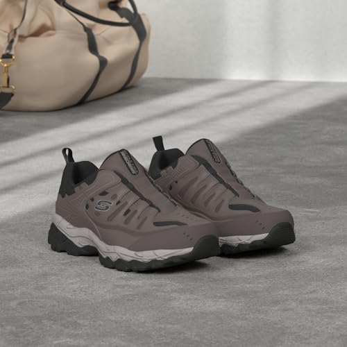 Skechers Men's Afterburn M. Fit Wonted Shoe, Brown, 9 4E US