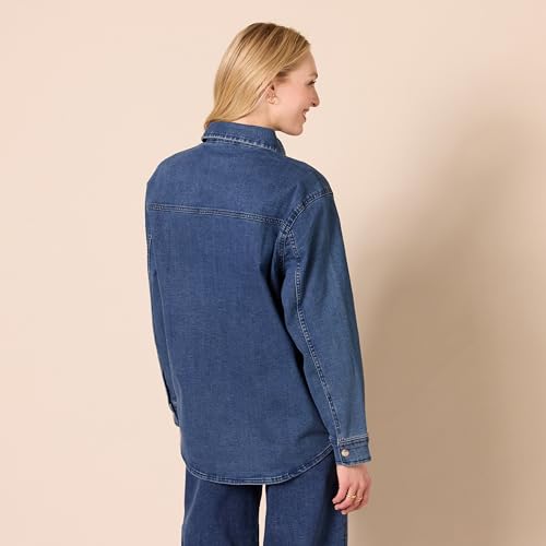 Amazon Essentials Womens Oversized-Fit Heavyweight Denim Shirt Jacket3