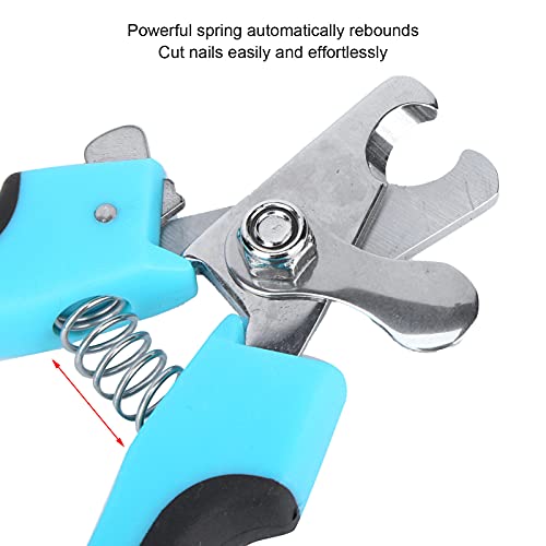 Greensen Cortauñas Profesional para Perros, Hojas de Acero Inoxidable con Seguro y Lima de Uñas, para Aseo de Mascotas Perros Grandes (Azul Ácido Talla Grande) - imagen 6