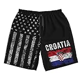 kwqdozf divertente regalo con bandiera croata, pantaloni da jogging da palestra con elastico in vita, da uomo, casual e con tasche.