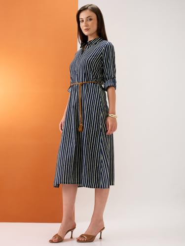 Image of Globus Women Ethnic Dress (GS578228 Indigo S)