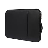 ノートパソコンケース 15.6インチ モバイルモニター 保護ケース 防水 ノートpc 薄型 持ち運び 衝撃吸収 厚さ1.5cm以下のPCに対応 (ブラック)