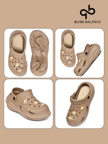 Image of HEALTH FIT SUPER SOFT Comfortable Adjustable Back Strap Clogs & Cute Charms |Waterproof Anti Skid & Lightweight Cushioned Stylish Clogs Mules for Women's & Girl's HFSILK11
