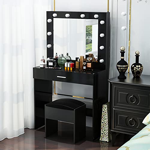 Top Ten Best Black Vanity Tables with Mirror
