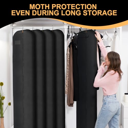 Vicloon 2 Stück Kleidersack, Anzug Schutzhülle, Staubdicht Kleidersäcke, Hochwertiger Anzug Transporttasche Atmungsaktive Anzugtasche für Anzug Jacken und Kleid Aufbewahrung Kleiderhülle (60 * 180cm)