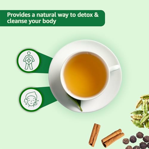 Image of Vedaka Detox Khawa Tea 36 Teabags | Contains Salt, Ginger, Tulsi, Cinnamon, Black Pepper, Cloves, Nutmeg, Asafoetida & Cardamom Seed | 2.5G Each, 90G