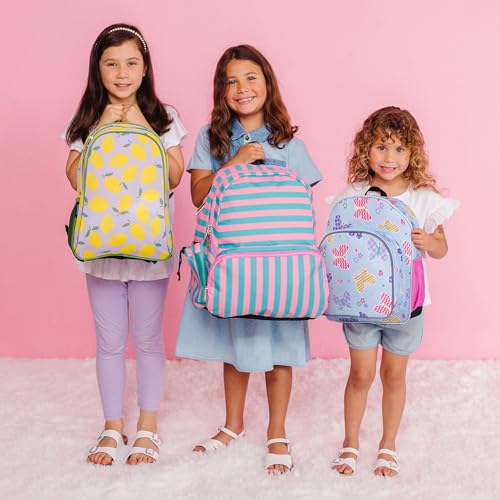 Image of Wildkin 12 Inch Toddler Backpack for Kids, Butterfly Garden | Ages 3-7, insulated front pocket - coordinates with matching Wildkin nap mats and water bottles