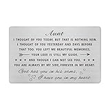 Emideary Loss of Aunt Gifts - Sympathy Gifts for Loss of Aunt - Loss of Aunt Sympathy Card - Memorial Gift for Loss of Aunt - Rememberance Wallet Card for Loss of Auntie