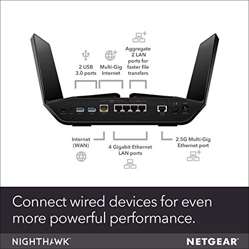 Image of NETGEAR RAX200-100NAR Nighthawk AX12 AX11000 Router - Certified (Renewed)