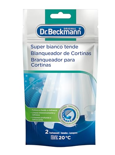 Dr. Beckmann Aditivo para Cortinas | Para unas cortinas radiantemente blancas | Fórmula blanqueadora intensiva | 2 lavados