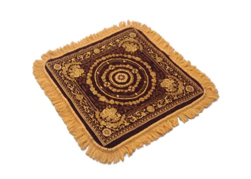 JAW Premium Chenille Velvet Multipurpose Decorative Sitting Prayer Mat/Aasan/Pad/Sedge for Pooja, Yoga, Dinner (Size 2 Ft X 2 Ft) (Coffee) (B09JZM6FJC) Amazon Price History, Amazon Price Tracker