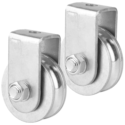 SOLUSTRE 2pcs Single Block Pulley Pulley Hoist Lifting Pulley Single Pulley Ropes Pulley Cable Pulley Roller Pulley Load Bearing Pulley Wheel Wire Rope Pulley