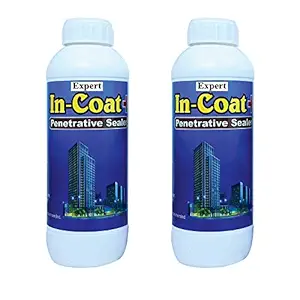 Expert Incoat Waterproofing 1 and 1 L White (2 L + 6 L Water = 8 L Material for Heat Reflective Cool Coating for Terrace, Tank, Crack Repair, Primer Mix, Etc)