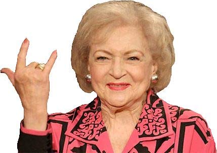 Betty White Rock On - Sticker Graphic - Auto, Wall, Laptop, Cell, Truck Sticker for Windows, Cars, Trucks