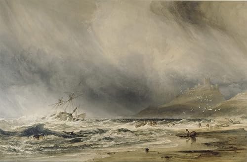 Images Peintures Château de Bambourough Vandyke impression d'art premium 60x90cm