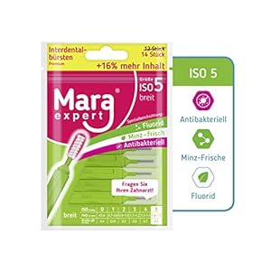 MARA EXPERT – Premium interdentale borstel ISO 5-0,8 mm – Premium borstel voor tussenruimtes tussen de tanden, met…