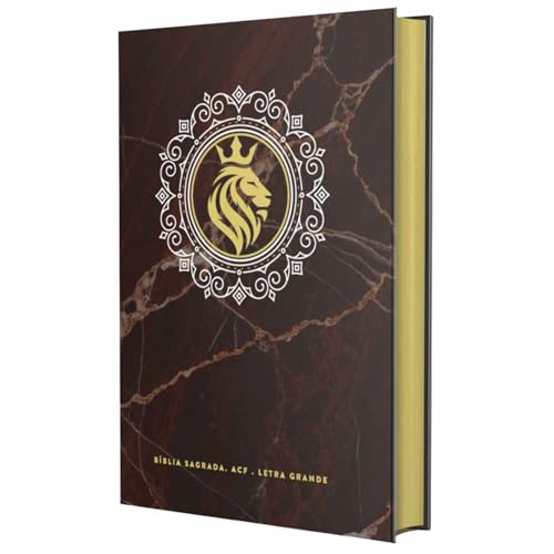 Bíblia Sagrada ACF – Leão Rei – Letra Grande: Mármore Marrom