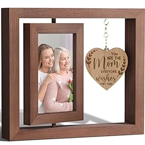 Mom Gifts From Daughter Son Unique Christmas Gifts For Mom Rotating Mom Picture Frame for 4×6 Mother-in-Law Gifts from…