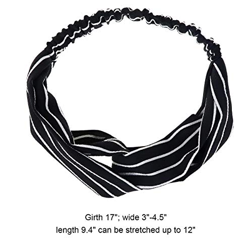 Dreshow Boho Headbands For Women Girls Flower Printed Twisted Hair Band Beach Hair Accessory #TOP2