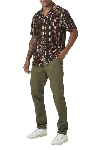 Forever 21 Men's Twill Mid-Rise Slim-fit Pants