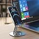 VIKY Handyständer Metall, Verstellbar Aluminium Handy Ständer, 360°Drehbarer Handyhalterung Tisch, Faltbarer Handyhalter Tisch, Phone Holder Kompatibel mit All Smartphone und Tablets Leicht zu Tragen