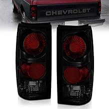 AmeriLite Dark Euro Black Smoke Tail Lights For 1982-1993 Chevy S10 Blazer/GMC S15 Sonoma - Passenger and Driver Side
