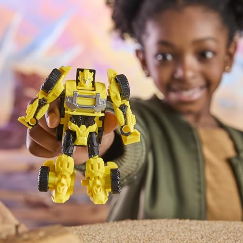 Transformers CYBERWORLD Bumblebee Cyber Changers 4-Inch Action Figure, Quick Change to Offroad Vehicle Mode, Robot Toys for Boys and Girls 6 and Up - image 3