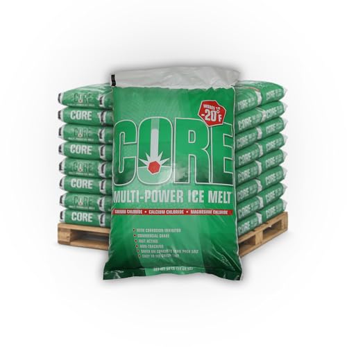 Image of Premium Ice Melt, Blue (Pallet 49 Bags) - Fast-Acting, Industrial-Grade Snow Melter for Sidewalks, Driveways & Parking Lots, Melts to -20F, Concrete Safe, Non-Greasy, Slip-Free Formula