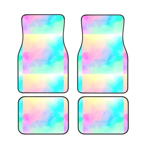 Papel de dibujo en tonos pastel arcoíris alfombrillas de neopreno para proteger el suelo del coche