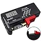 Bestgle batterietester zum prüfen des ladezustands digitaler battery checker detection universal batterieprüfer mit lcd display batteriemessgerät batterie testgerät für aa aaa c d 9v 1.5v schwarz rot