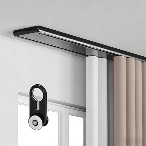 Double Track Curtain Rail System, Silent Ceiling Curtain Rail Track