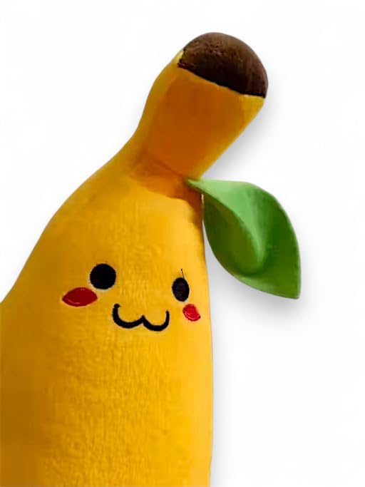 Image of Adorable Banana Fruit Shaped Plush Soft Toy - Soft, Cuddly, Cute, Perfect for Gifting, Collecting, and Spreading Sweet Fruity Joy (30 cm)