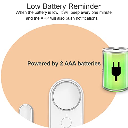 Wifi Door/Window Sensor Alarm, 90Db Siren Smart Home Security Alarm, Mute, Low Battery Reminder, Tuya App Remote Real-Time Monitoring, Compatible With Alexa / Google Assistant / Ifttt / Smartthings #TOP5