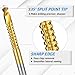 8 Pack Titanium Coated HSS Twist Drill Bits, 3-10mm Serrated Side Cutting Drill Bit, Hex Shank Serrated Cutting Drill Bits, Drill Bit Woodworking Tools, Hole Holesaw Tool for Plastic Metal Wood Hole